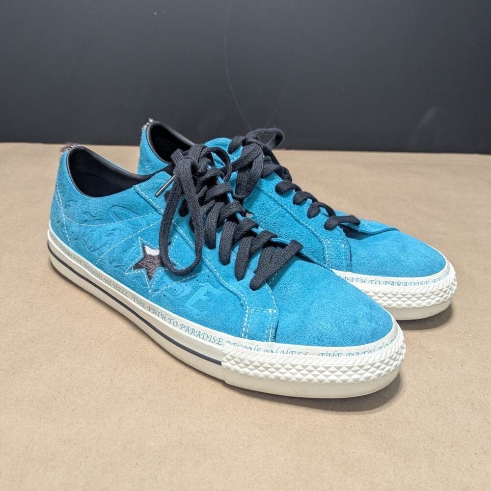 Converse Sean Pablo One Star Pro Ox Skate Shoe Sneakers Paradise Teal Blue Suede